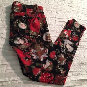 floral pattern pants